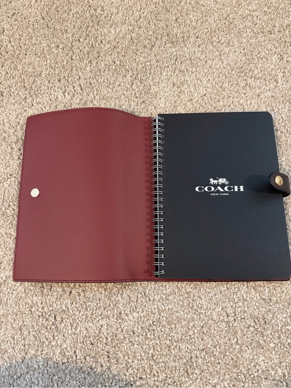 Coach Signature Canvas Notebook - Picture 3 of 5